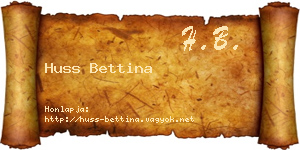 Huss Bettina névjegykártya