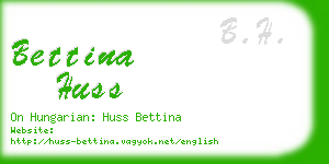 bettina huss business card